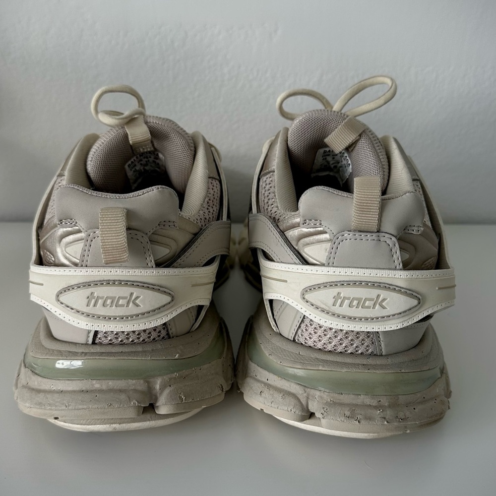 Balenciaga Taupe and Off-White Track Sneakers - Picture 4 of 8